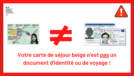 Votre carte de séjour belge n'est pas un titre d'identité ou de (...)